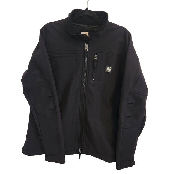 Carhartt Womens Jacket Softshell Fleece Lined Black Coat Extra Large Full Zip - Picture 2 of 13
